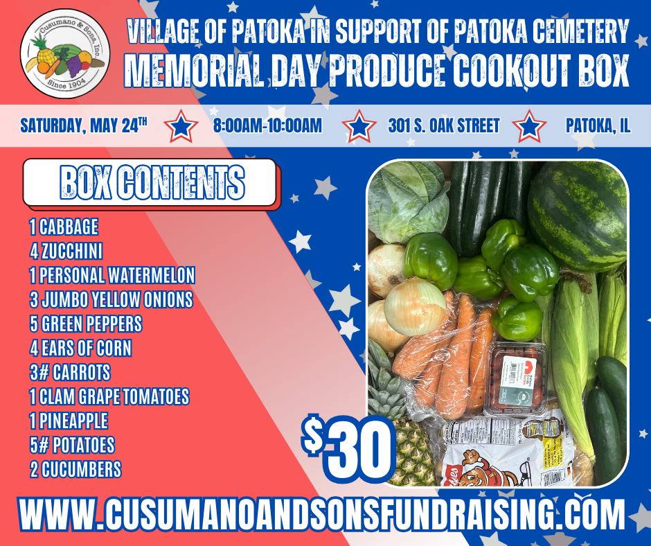 PATOKA-VILLAGE OF PATOKA MEMORIAL DAY COOKOUT BOX
