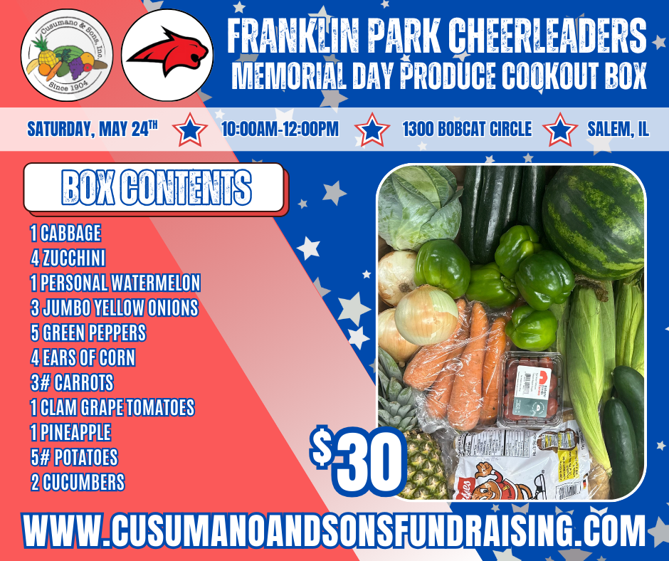 SALEM-FRANKLIN PARK CHEERLEADERS MEMORIAL DAY COOKOUT BOX