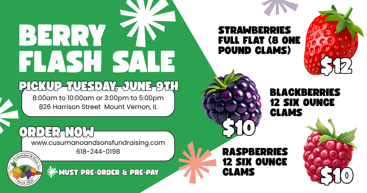 Berry Flash Sale-Pick Up June 9th