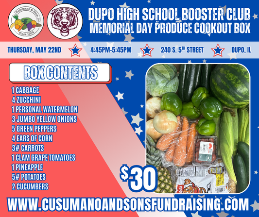 DUPO-DUPO HIGH SCHOOL BOOSTER CLUB MEMORIAL DAY COOKOUT BOX
